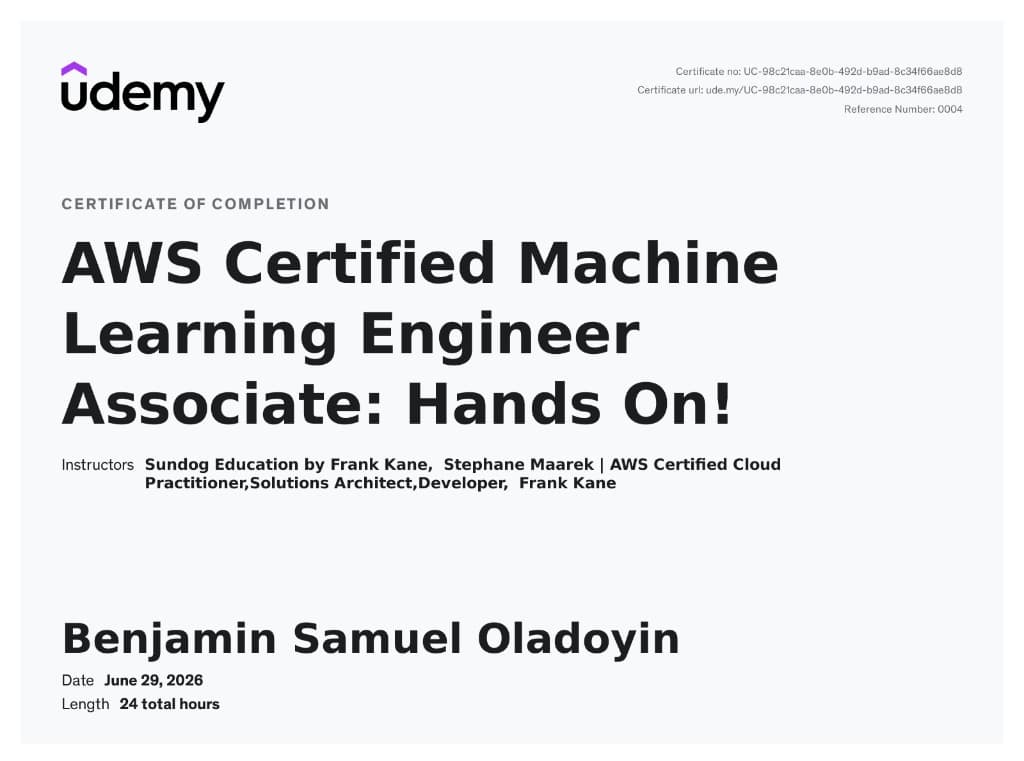 AWS Certified Machine Learning Engineer Associate: Hands On!
